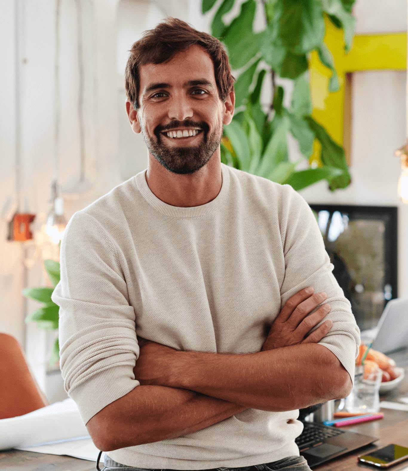 Man smiling
