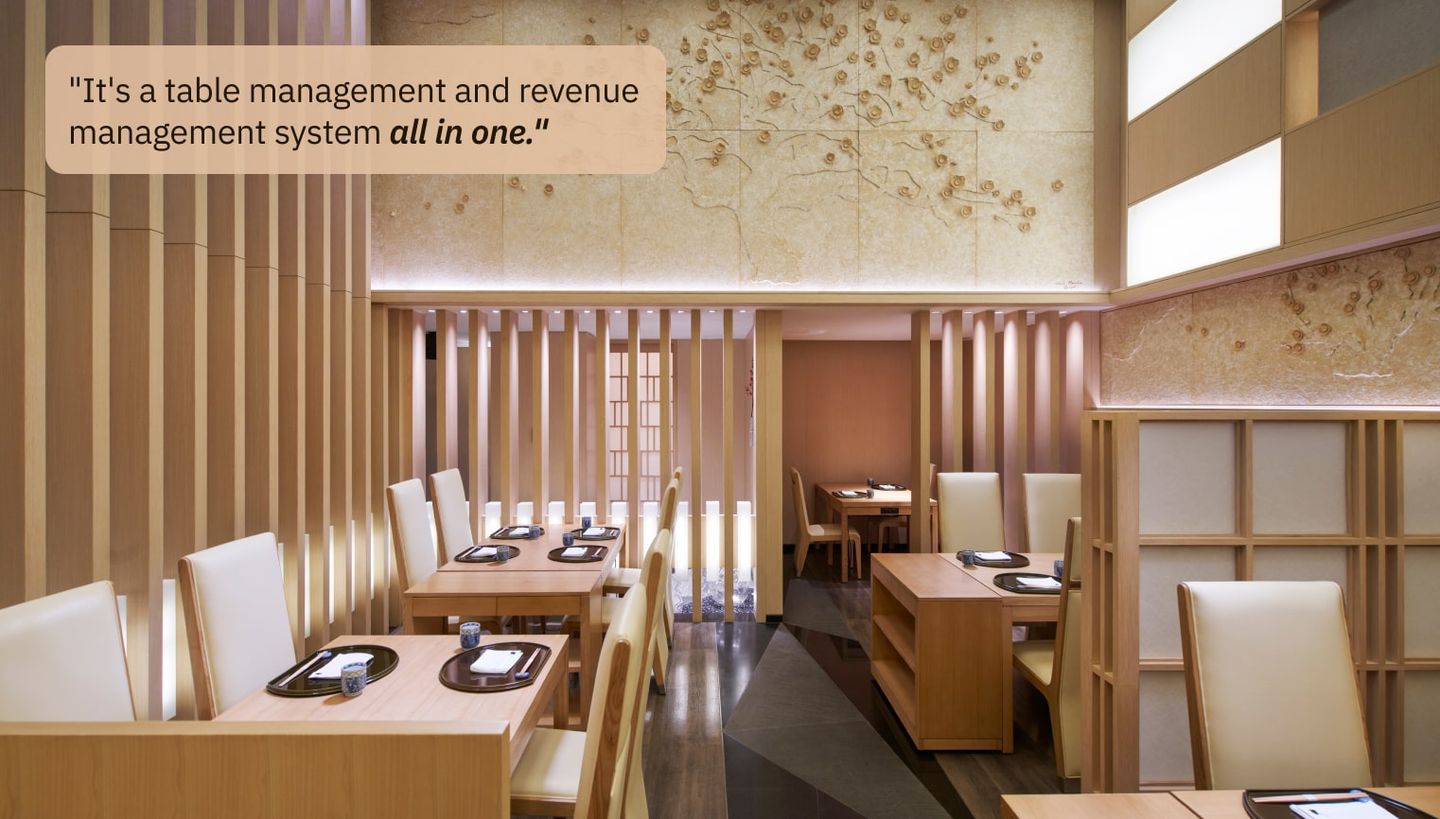 Mr. Barbasa adds, "It's a table management and revenue management system all in one."