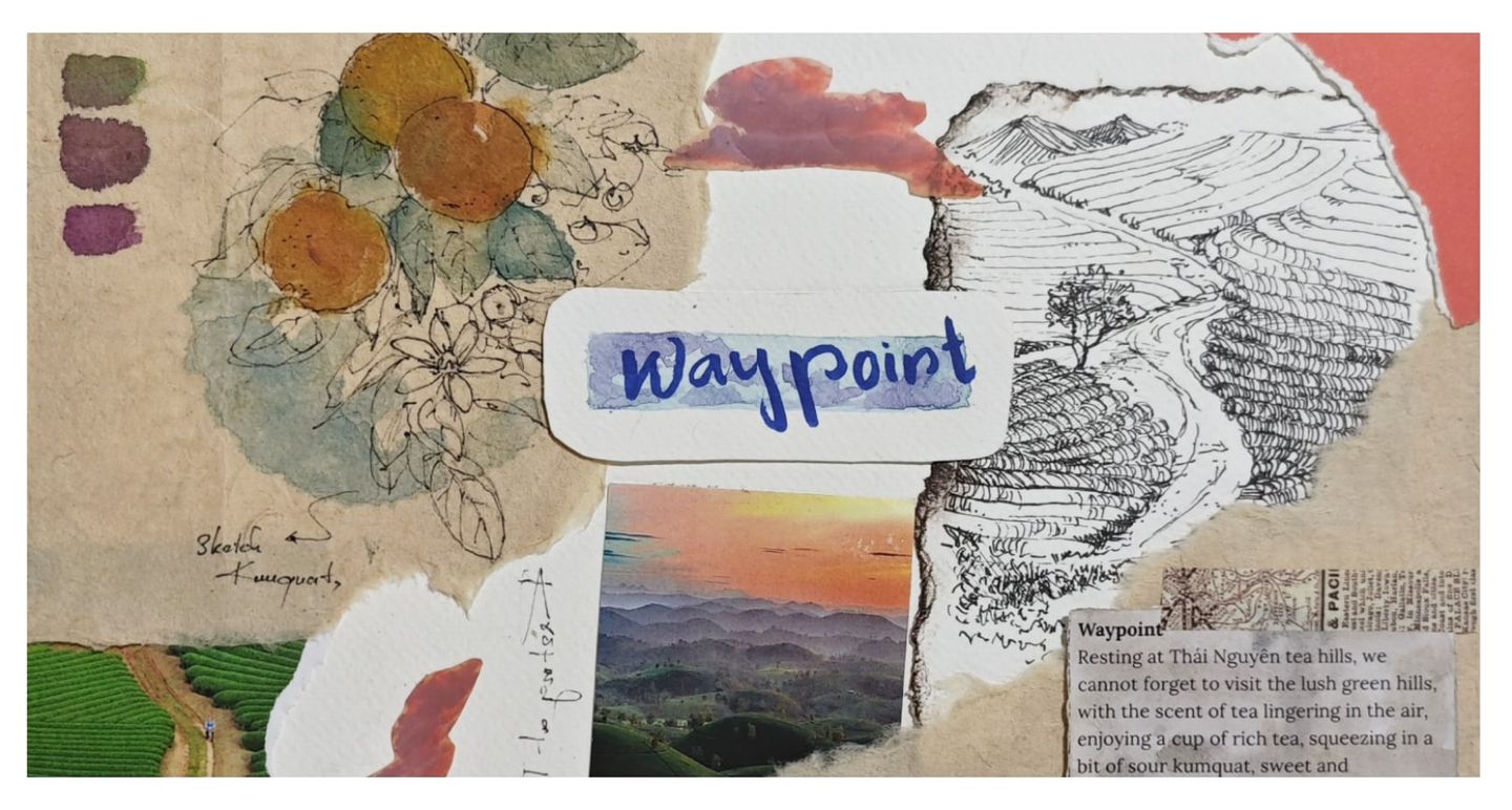 A sample postcard that guests receive after each Chapter menu