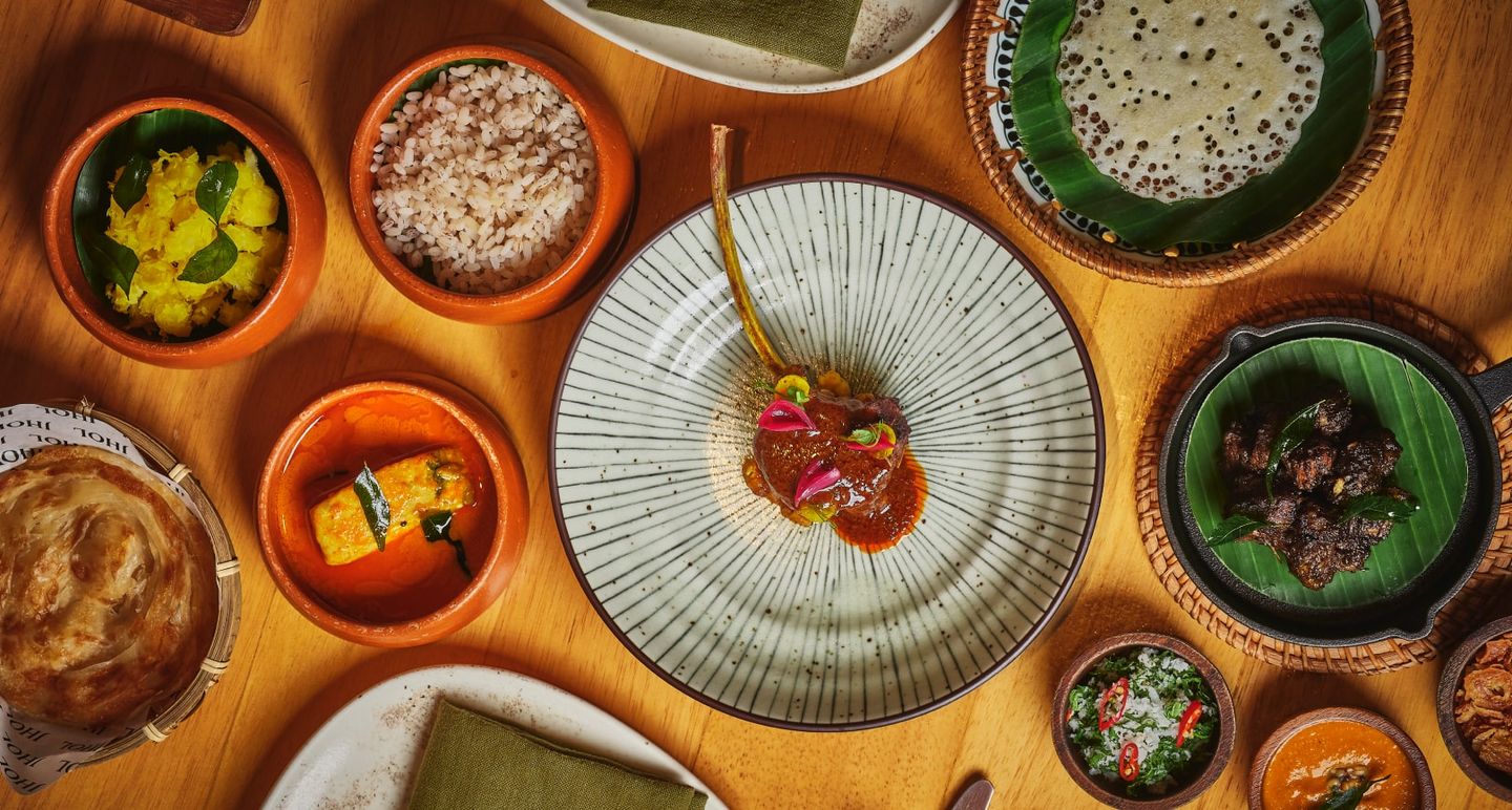 Indian cuisine at JHOL restaurant in Bangkok, Thailand
