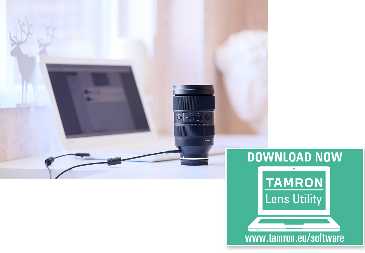 Individual configuration with the TAMRON Lens Utility software