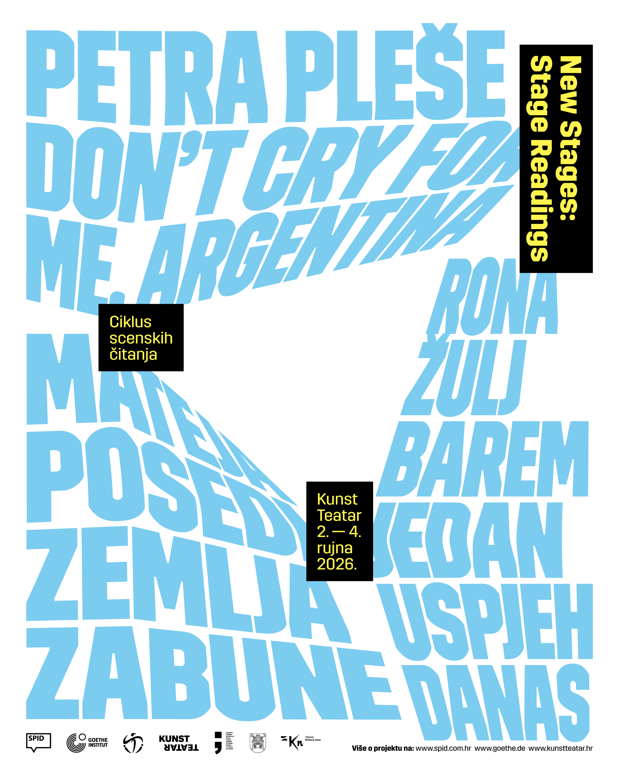 New Stages: Stage Readings: Tri nova teksta, okrugli stol i masterclass u KunstTeatru