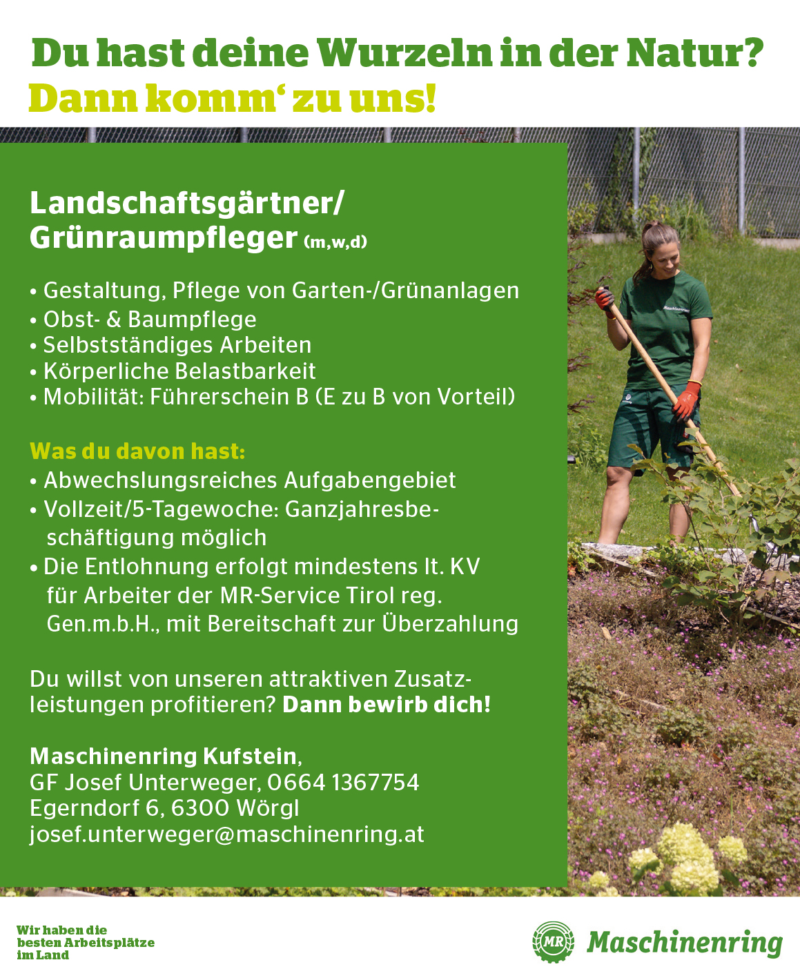 Bild von Anzeige: Landschaftsgärtner/Grünraumpfleger (m/w/d)