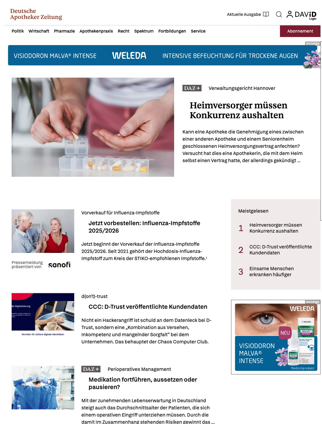 DAZ Recommendation-Rail im produktiven Einsatz