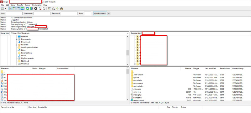Accessing your files through FTP