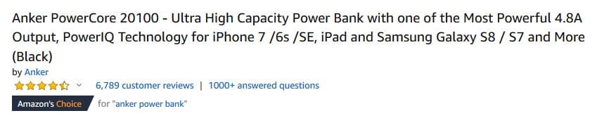 Titolo del prodotto Amazon