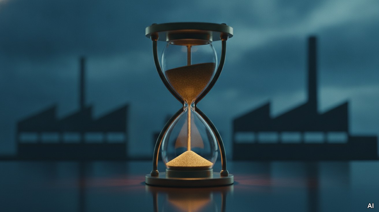 Eine Sanduhr symbolisiert den Zeitdruck bei der Unternehmensnachfolge.