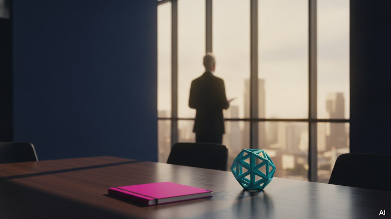 Silhouette eines Unternehmers im Büro als Symbol für die Nachfolge