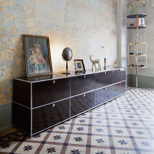 USM Haller Blue sideboard living room