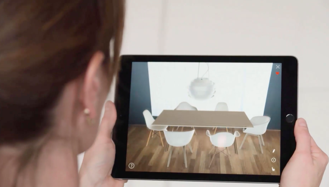 Augmented Reality product visualization with roomle