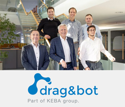 Management team drag and bot and KEBA Industrial automation