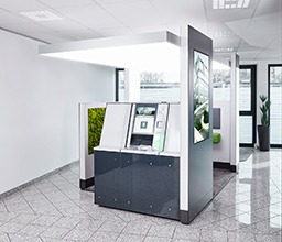 A mircro branch with automated teller machine