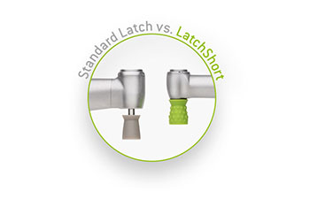 The new LatchShort Polishing System compared with the standard latch system The new LatchShort Polishing System compared with the standard latch system
