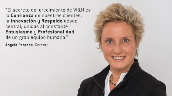 Ángela Paredes (Gerente de W&H Ibérica) Ángela Paredes (Gerente de W&H Ibérica)