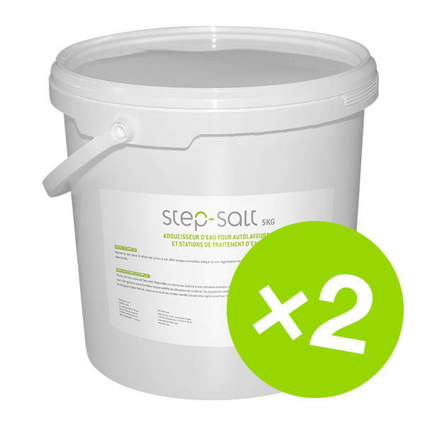 Step-Salt carton de 2 seaux de 5 Kg Step-Salt carton de 2 seaux de 5 Kg