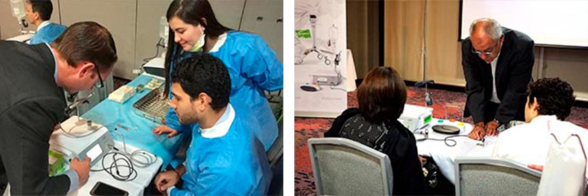 The W&H experts Michael Pointner and Andreas Lette supported the Surgical Sessions. The W&H experts Michael Pointner and Andreas Lette supported the Surgical Sessions.