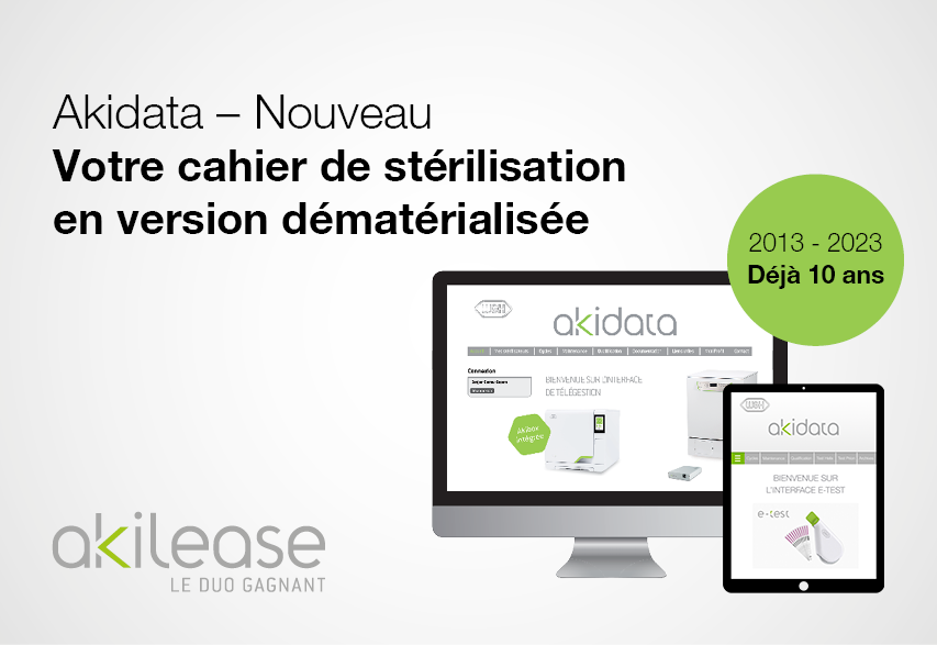 Akidata - Nouveau - Votre cahier de stérilisation  en version dématérialisée