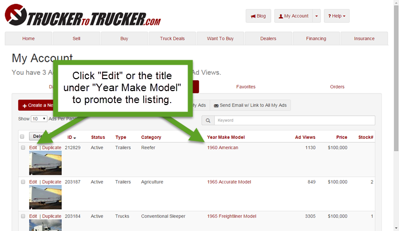 Training - Edit a Listing