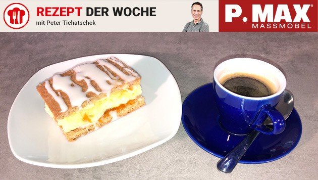 Honig-Cremeschnitten.