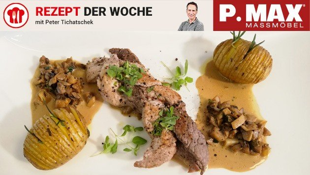 Zopfschnitzel mit Fächererdäpfel