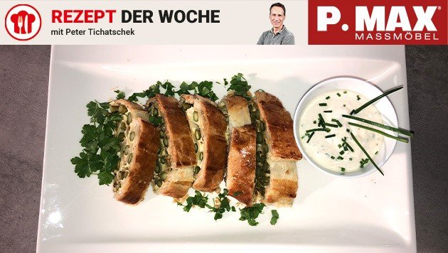 Spargel-Topfen-Strudel