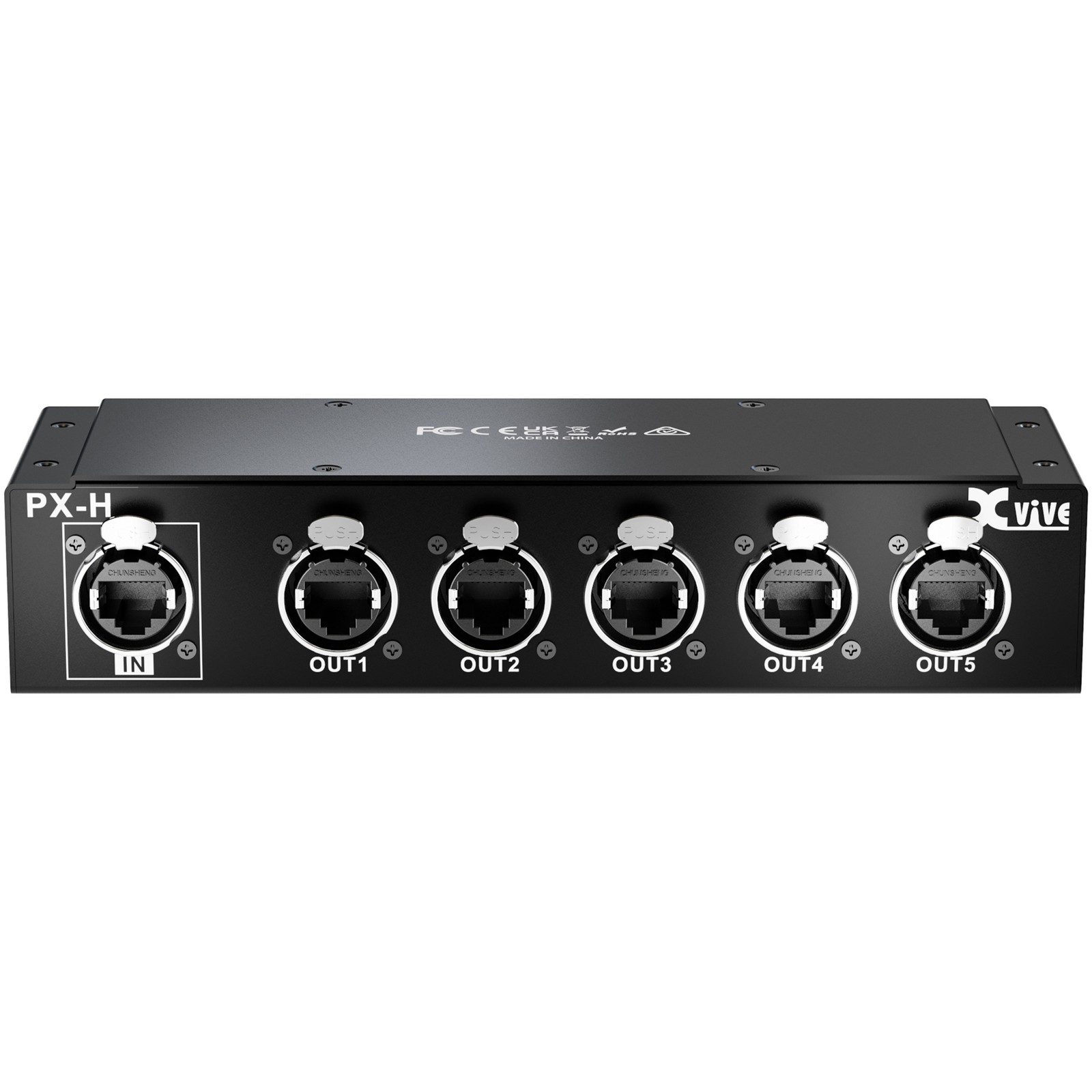 Xvive PX-H Hub - Breakout Box, front