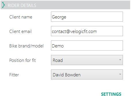 Entering rider details