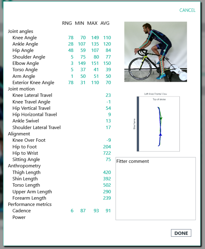 Reviewing a fit log entry
