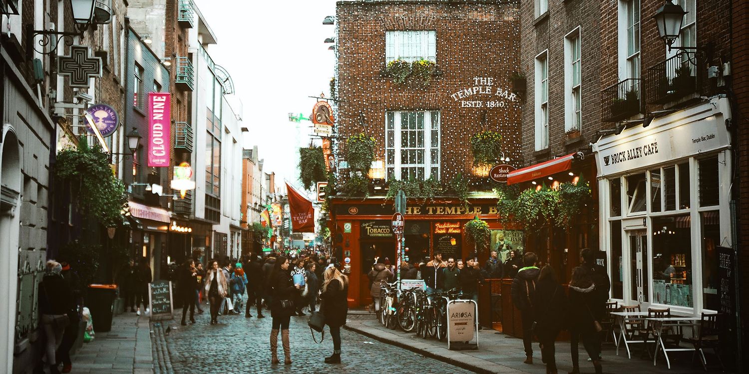 Dublin on a dreary day in Ireland