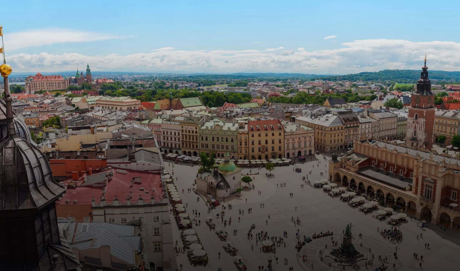 A town square in Eastern Europe
