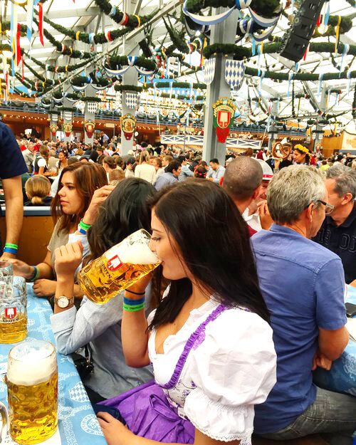 A German beer hall.