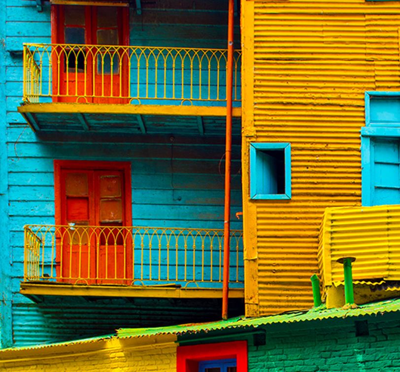 Detail shot of the city of Valparaiso Chile
