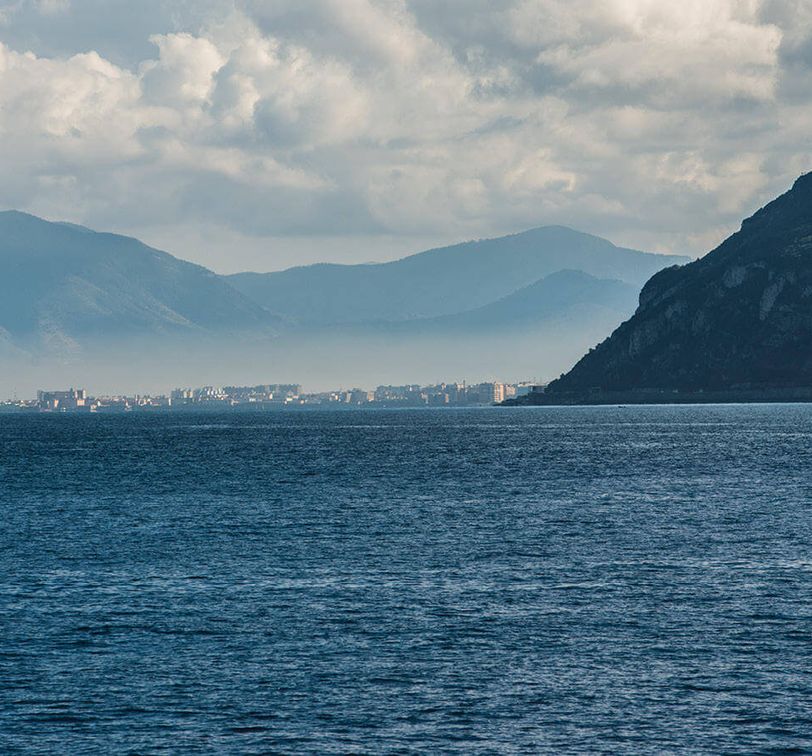 natural mountains around the island of capri in italy