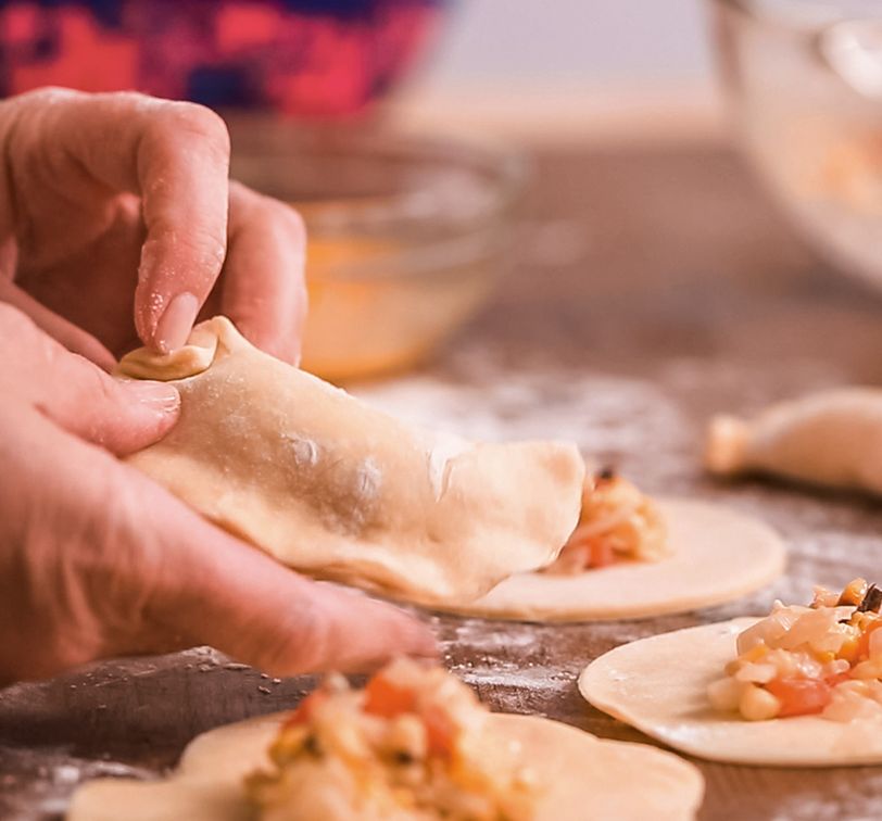 Making empanadas