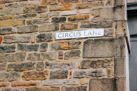 a street sign for circus lane in edinburgh scotland