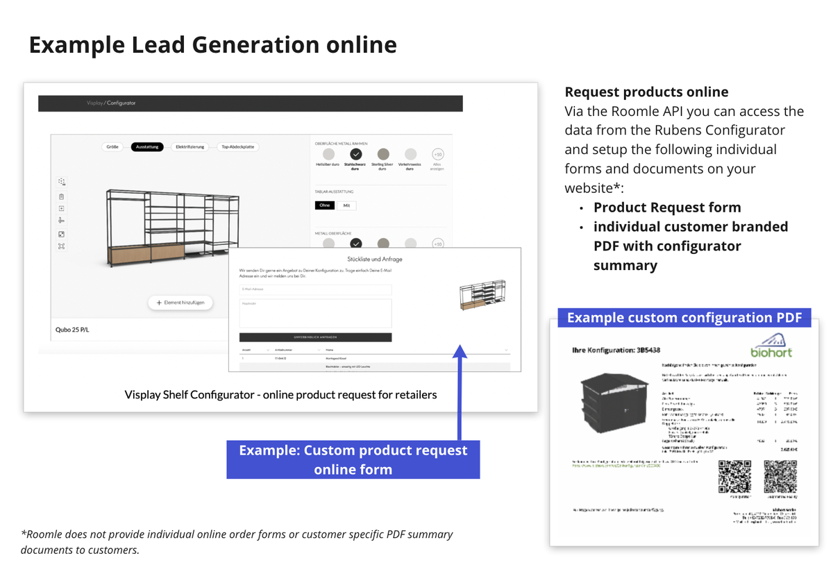 Setup product request form on the customer website