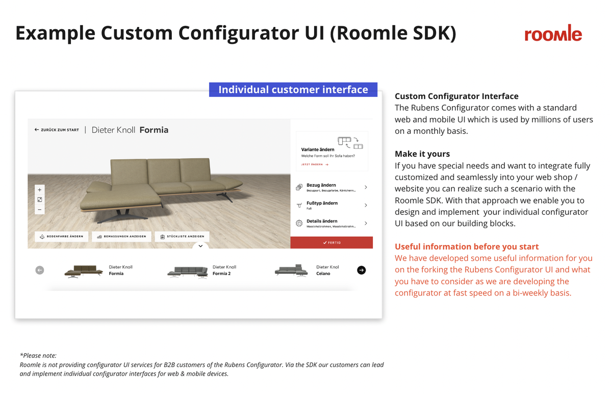 Custom Configurator UI Reference