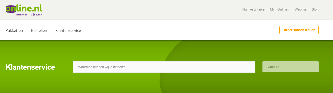 Online.nl service center