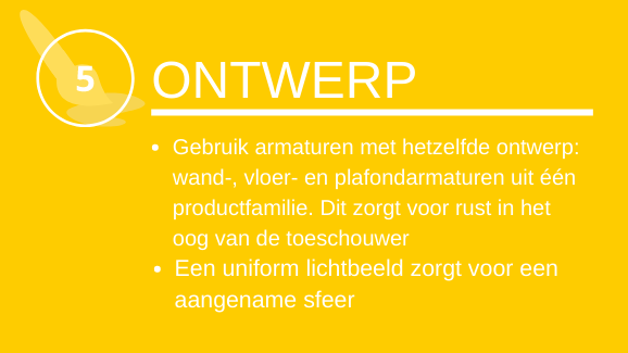 Ontwerp: Gebruik armaturen met hetzelfde ontwerp