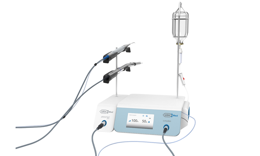 The new W&H Med Console device in front of a white background. The new W&H Med Console device in front of a white background.