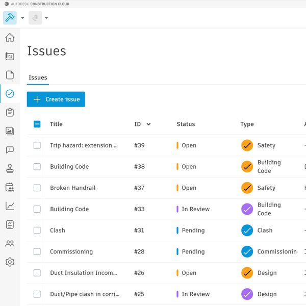 一元管理の建設の指摘事項ソフトウェアで設計、調整、品質、安全性、コミッショニングの指摘事項を追跡。