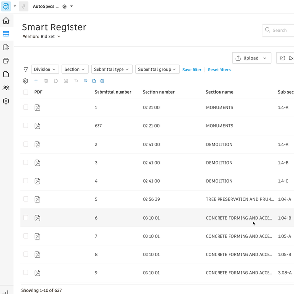 Journal des soumissions de construction automatique avec Pype, logiciel de soumission de construction.