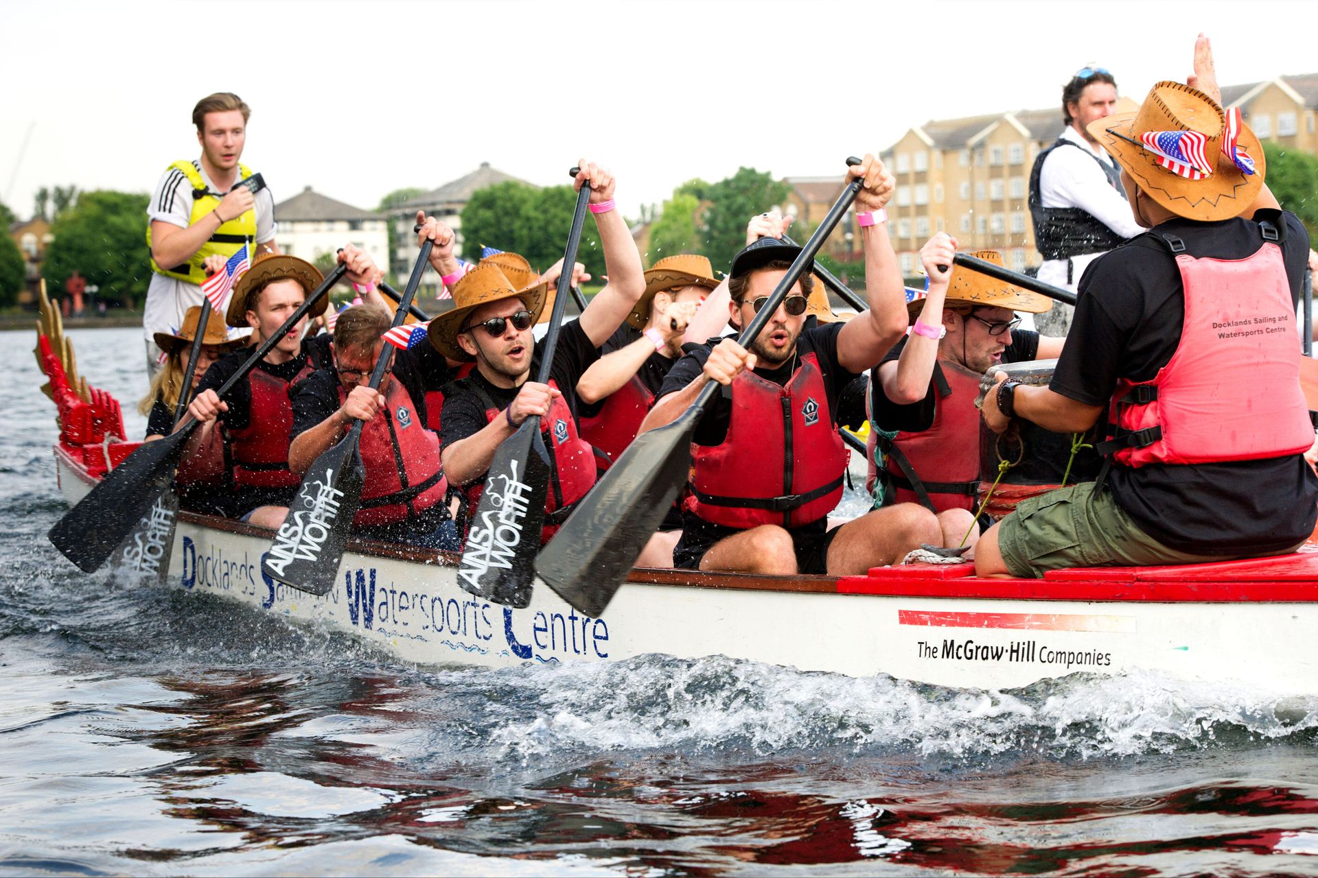 Brand42 team in the Light the Night Dragon Boat Race