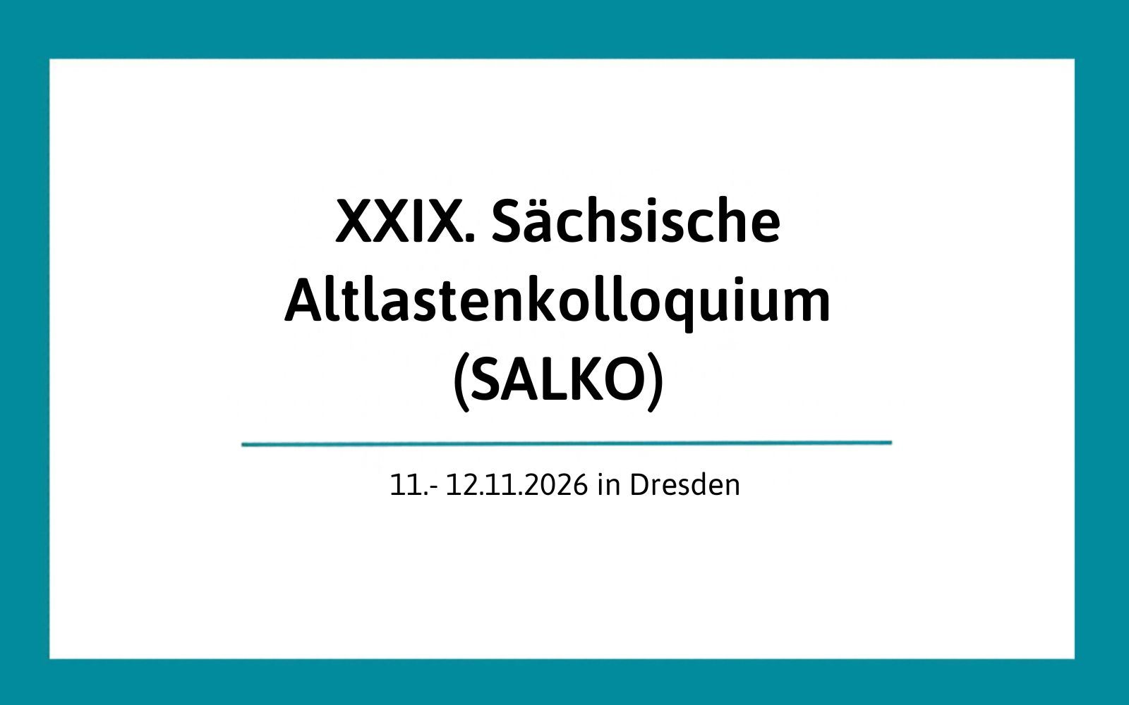 Sächsisches Altlastenkolloquium
