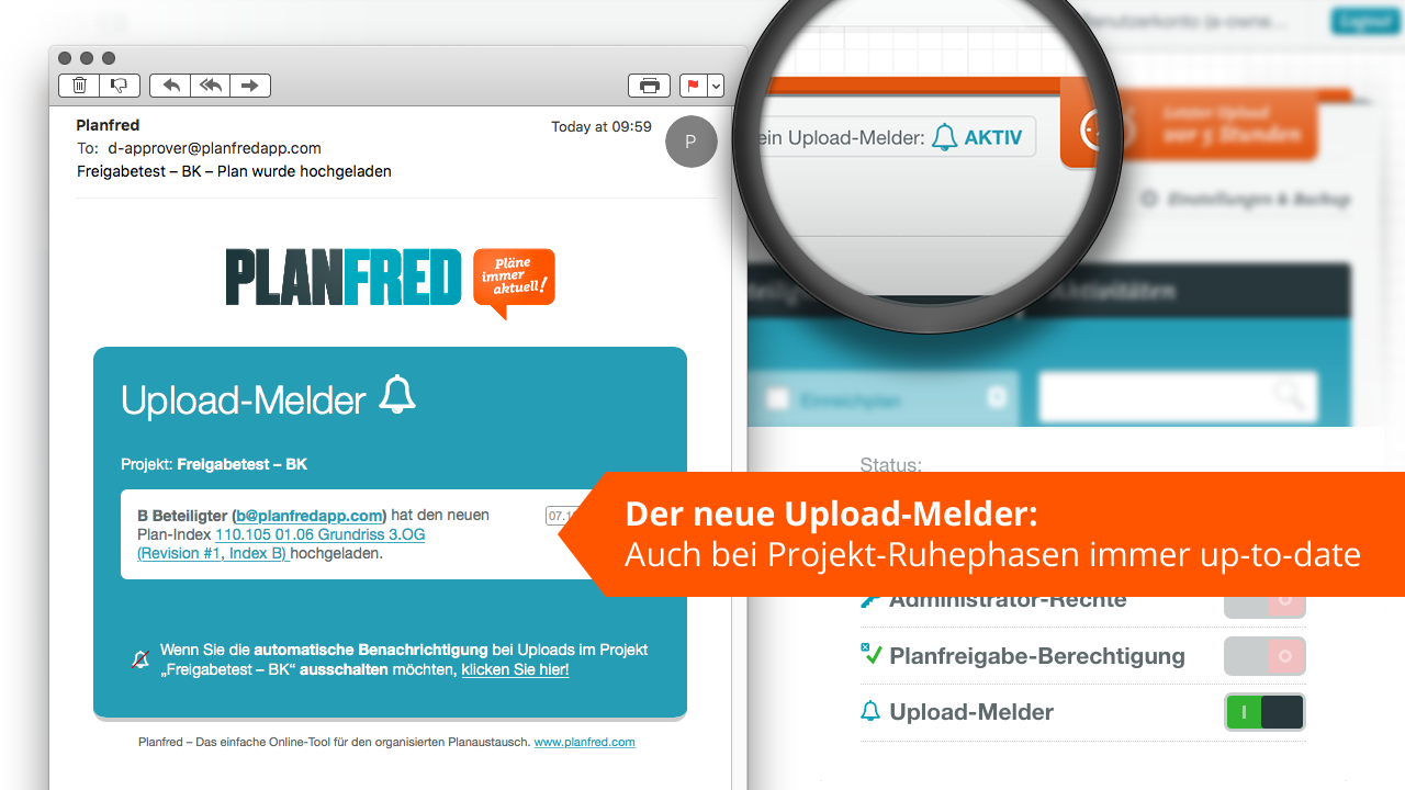 Der neue Upload-Melder