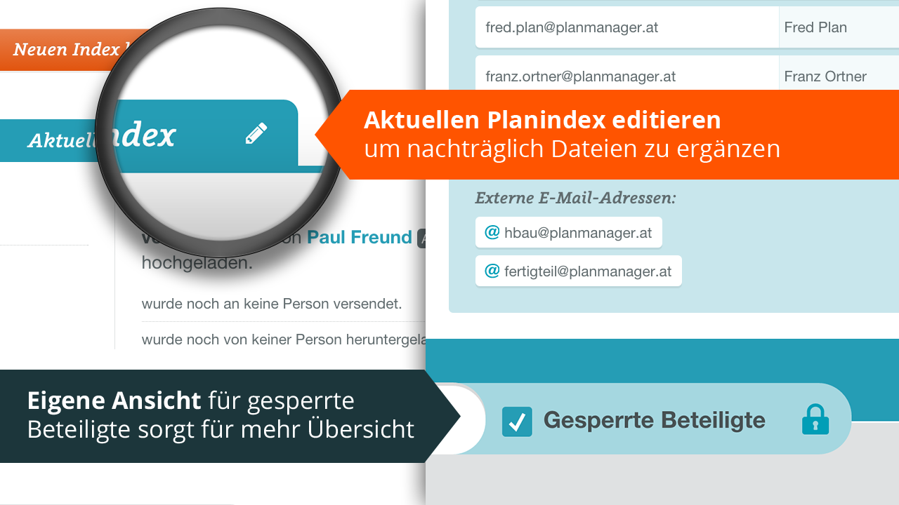 Editing the plan index & managing participants