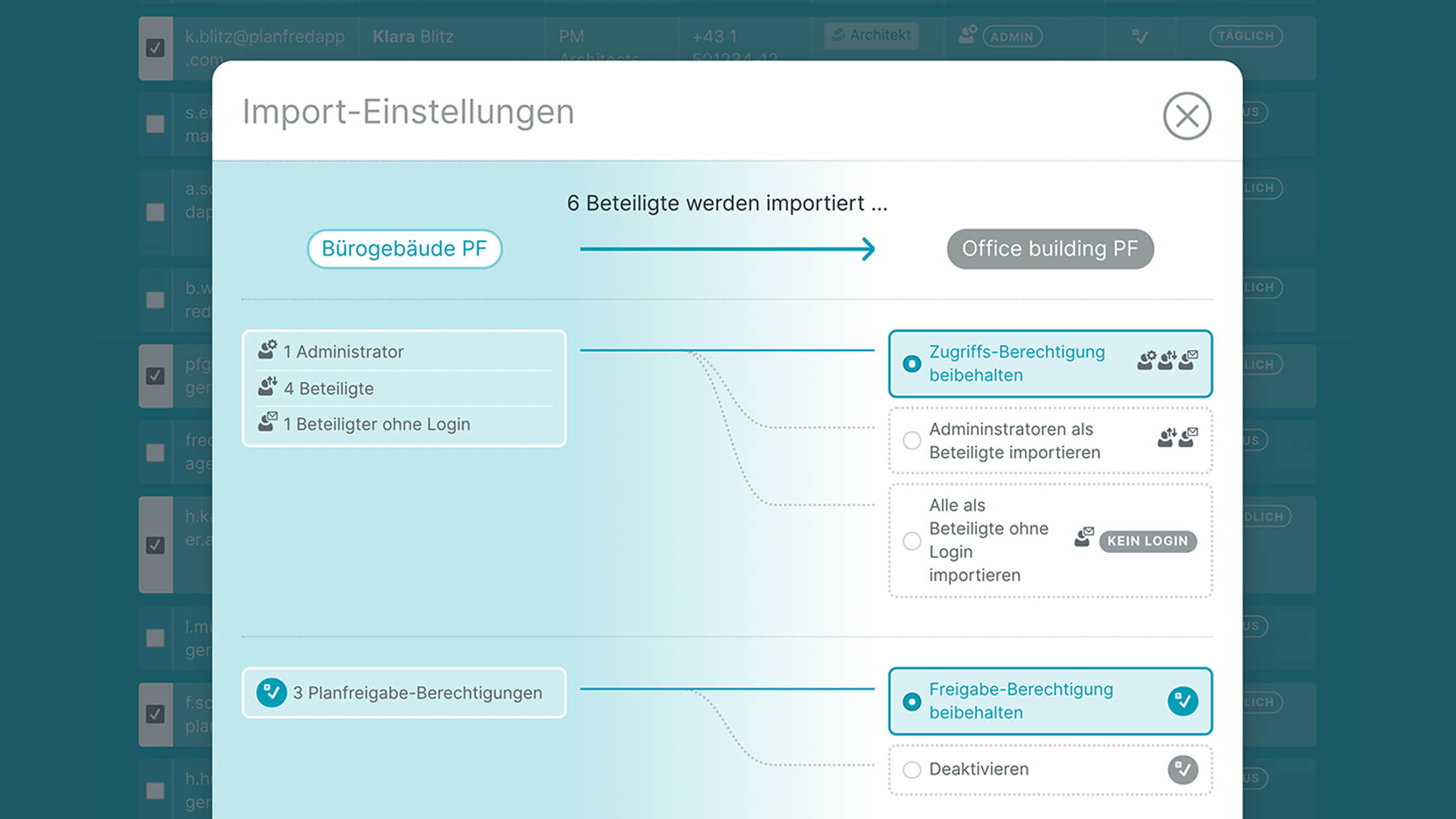 Mehrere Beteiligte in neues Projekt übernehmen