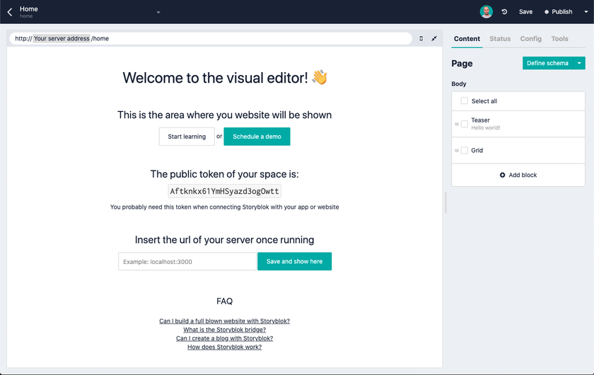 Storyblok editing capabilities