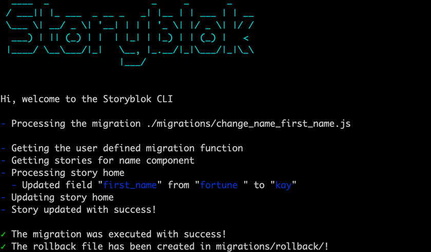 migrations with Storyblok CLI