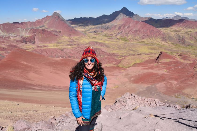 Silvia reaching 5,200 meters above sea level